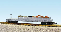 USA Trains R1827 Colorado & Southern  Work Flat Car with Load, Brown