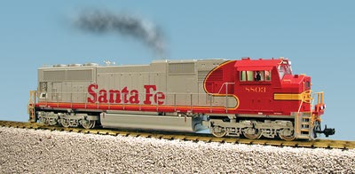 LGB Model Trains, LGB Locomotives, Garden Train Sets, G Scale Model Trains,:  USA Trains R22600 SD70 MAC Diesel, Santa Fe Warbonnet - Red/Silver