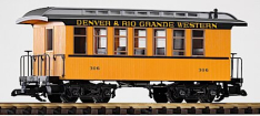 PIKO 38600-4  D&RGW Wood Coach #284, Yellow