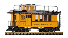 Piko 38602 D&RGW Drovers Caboose 215 w/Lights, Yellow