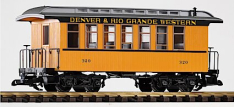 PIKO 38610 D&RGW Wood Coach 337, Yellow