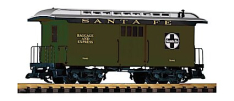 PIKO 38626 Santa Fe Wood Baggage Car 72493, Green