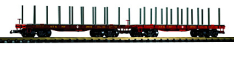 PIKO 38773 Santa Fe Flatcar w/Stakes, 2-Pack