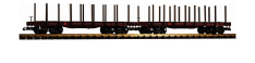 PIKO 38779 PRR Flatcar w/Stakes, 2-Pack