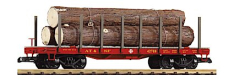 PIKO 38786 SF Flatcar w/Redwood Log Load