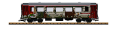 LGB 30679 RhB Express Train Passenger Car, 2nd Class, w/Ball Bearing Metal Wheels and Interior Light