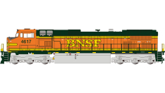 Bachmann 90926 BNSF #4617 (Heritage II)w/Lights and Smoke