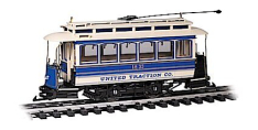 Bachmann 93944 United Traction Co. Streetcar, Blue and Cream w/Metal Gears