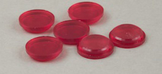 CL30009 Red Lamp/Lens Cover for LGB, 6 Pieces