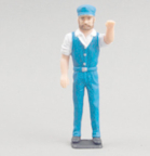 30114 Engineer Driving w/Hand Up, Blue