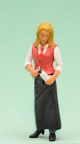 Prehm-Miniaturen 500028 Waitress with Black Apron - Metal Figure