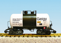 USA Trains R15215 Geigy Chemical Corp. Beer Can Tank Car, Die-Cast Metal Couplers