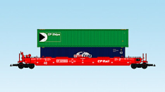 USA Trains R17124 Canadian Pacific - Red w/Containers (#3)