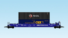 USA Trains R17130 CSX - Blue w/Containers (#2)