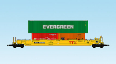 USA Trains R17145 TTX (Red Logo) - Yellow w/Containers (#1)