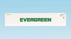 USA Trains R1714D Evergreen 48' Intermodal Shipping Container w/Smooth Sides, White