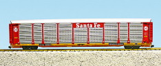 USA Trains R17170 Santa Fe Bi Level Auto Carrier - Die Cast Couplers