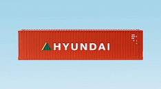 USA Trains R1719B Hyundai 40'  Intermodal Shipping Container w/Corrugated Sides