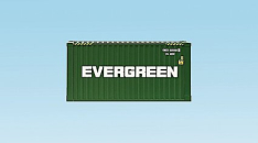 USA Trains R1722A Evergreen 20' Intermodal Shipping Container w/Corrugated Sides, Green