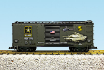 USA Trains R19140 Military Series US Army Boxcar - Green/Black