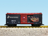 USA Trains R19141 Military Series USMC Boxcar - Blue/Red