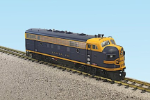 USA Trains R22385 Santa Fe F-7 A Unit w/Lights and Smoke - Blue/Yellow