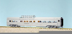 USA Trains R31018 California Zephyr Vista Dome #3, Stainless Steel