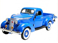 Unique Replicas 18561 1937 Studebaker Pick Up, Blue, 1/24 Scale